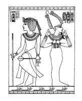 Een kleurplaat van  het oude egypte